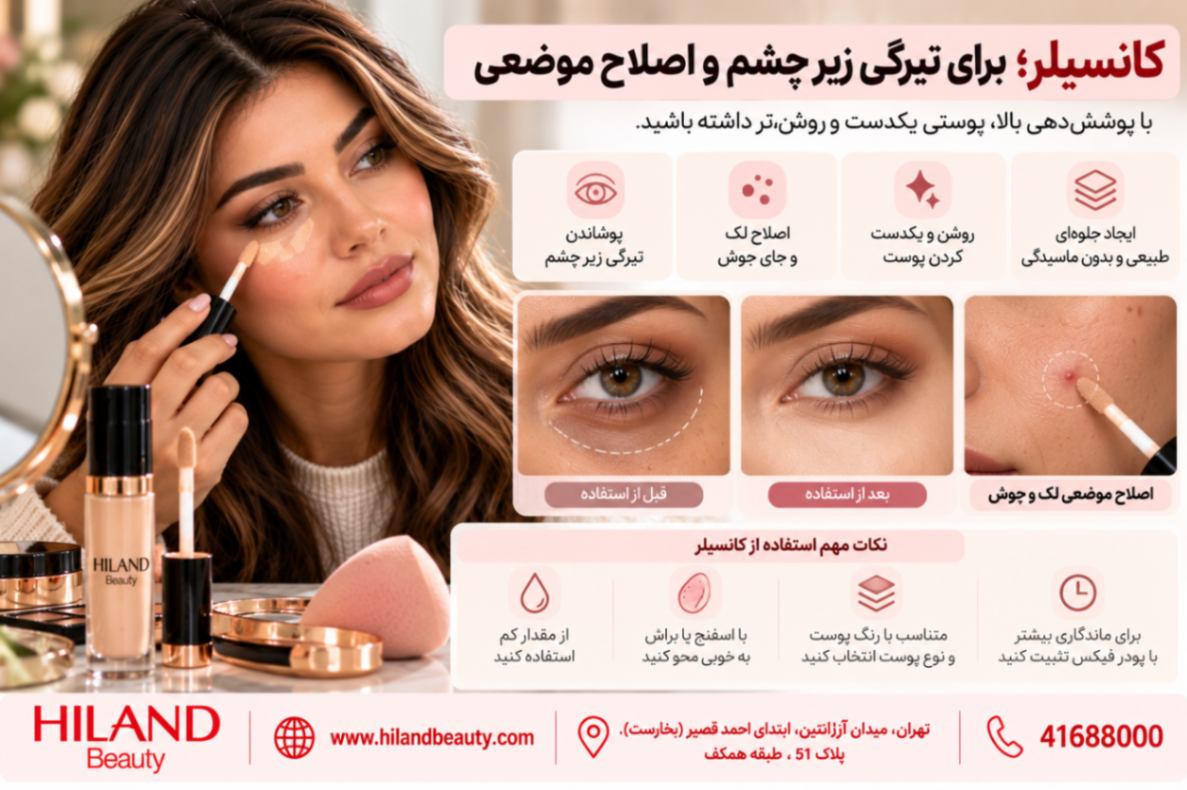 کانسیلر؛ برای تیرگی زیر چشم و اصلاح موضعی